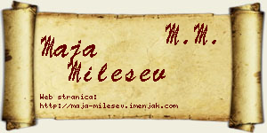Maja Milešev vizit kartica